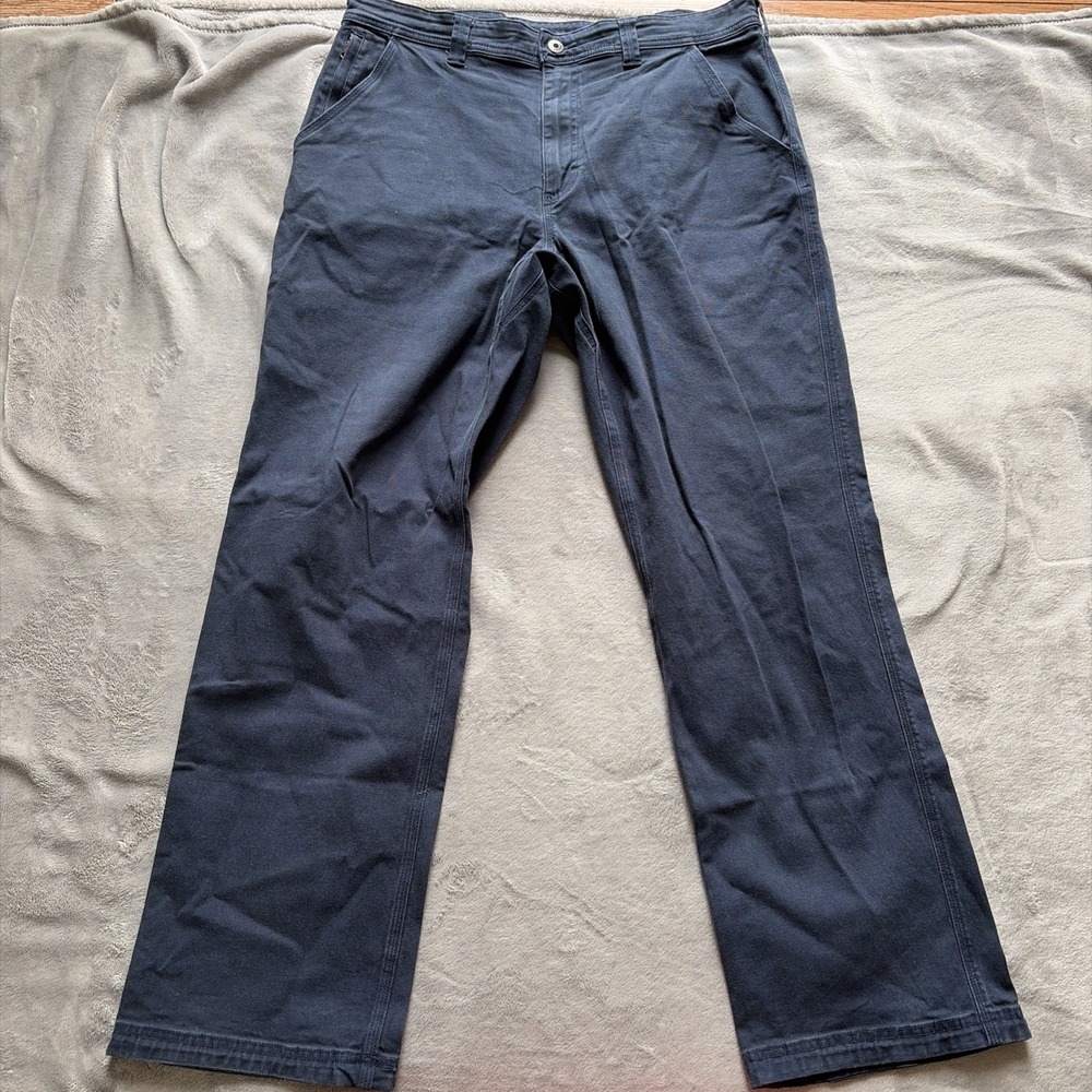 Duluth Flex Fire Hose Cargo Pants Mens 36x32 Navy Relaxed Fit Stretch Work